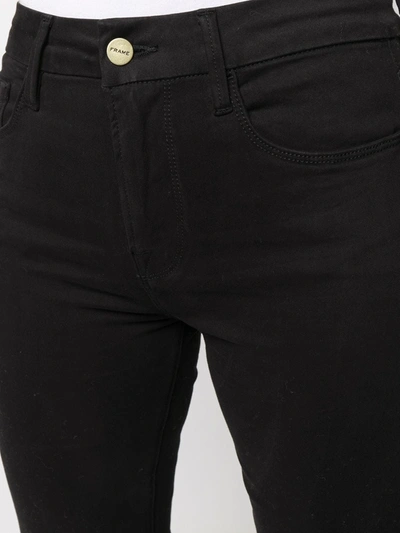 Shop Frame Le Crop Bootcut Jeans In Black