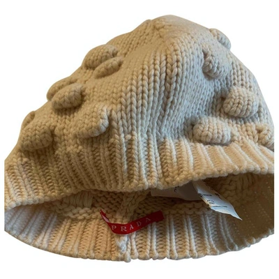 Pre-owned Prada Beige Wool Hat
