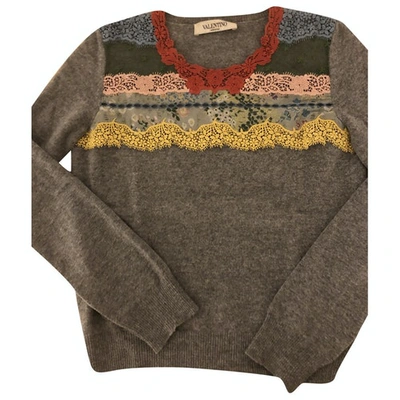 Pre-owned Valentino Wool Jumper In Grey