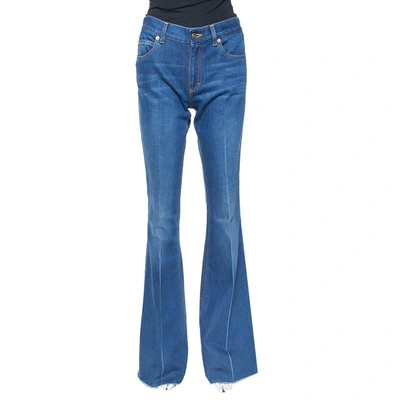 Pre-owned Gucci Blue Dark Wash Denim Bootcut Jeans Xs