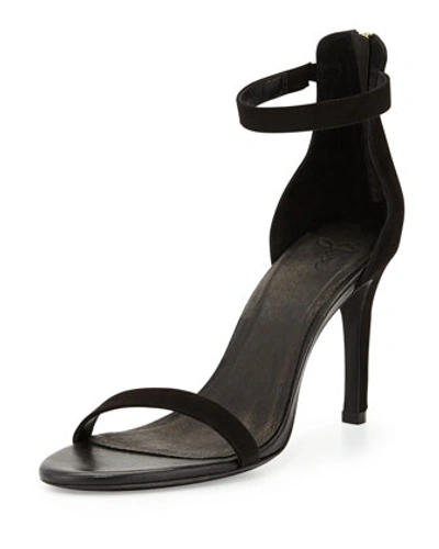 Joie Abbott Suede Ankle-wrap Sandal In Klack