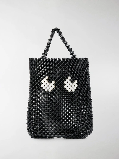Shop Anya Hindmarch Small Eyes Tote In Black