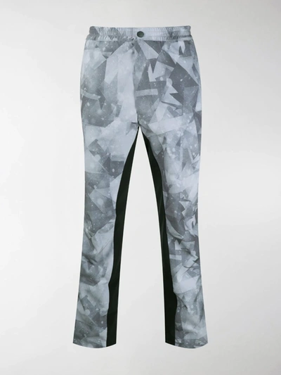 Shop White Mountaineering X Colman Age Geometric Print Trousers In Grey