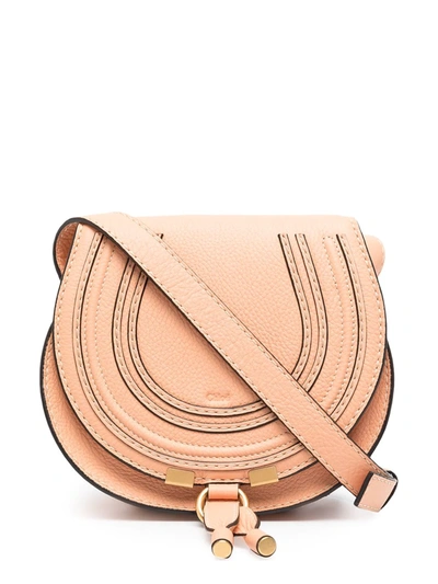 Shop Chloé Mini Marcie Crossbody Bag In Orange