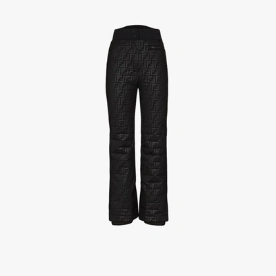 Shop Fendi Ff Monogram Ski Trousers In Black