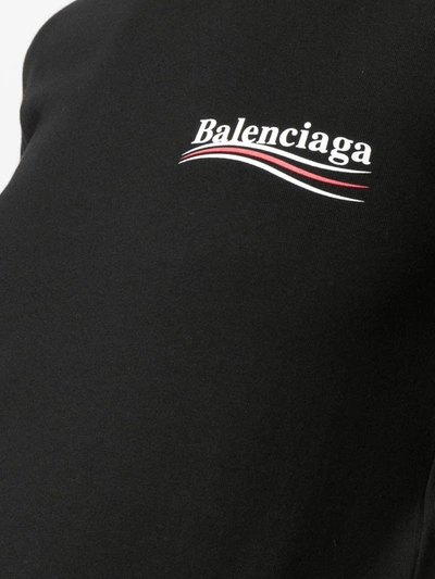Shop Balenciaga Political Campaign Printed T-shirt In Black