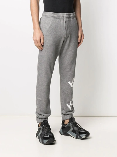 Shop Kenzo Logo-print Track Pants In Grey