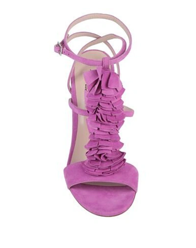 Shop Alberto Gozzi Sandals In Mauve