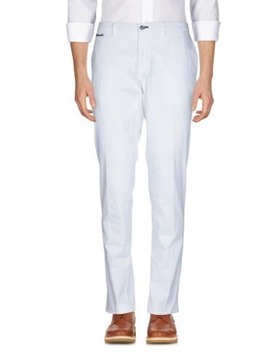 Shop Mason's Man Pants White Size 36 Cotton, Elastane