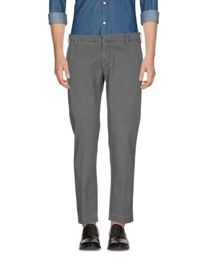 Shop Entre Amis Man Pants Grey Size 42 Cotton, Elastane