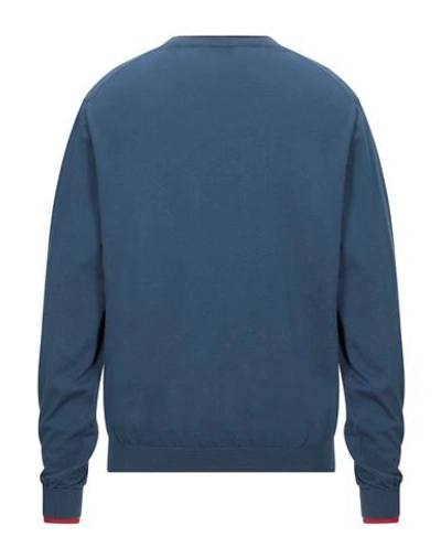 Shop Sun 68 Man Sweater Slate Blue Size M Cotton