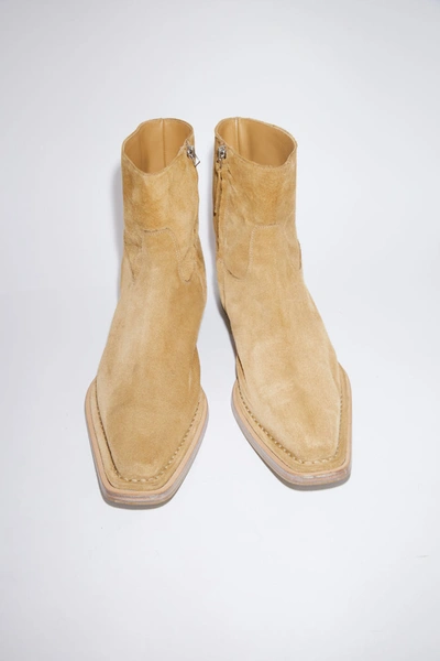 Shop Acne Studios Ankle Boots Desert Beige