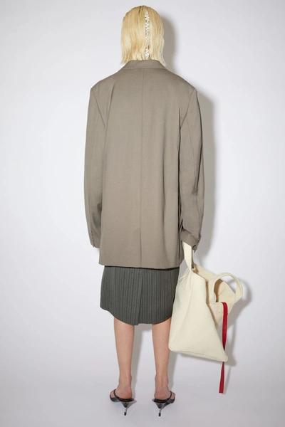 Shop Acne Studios Suit Jacket Taupe Grey
