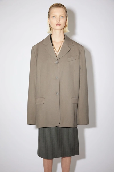 Shop Acne Studios Suit Jacket Taupe Grey