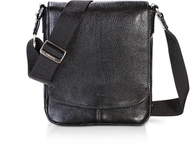 Shop Chiarugi Designer Men's Bags Genuine Leather Men's Crossbody Bag In Noir