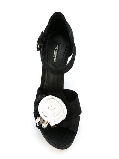 Shop Dolce & Gabbana Floral Brocade Platform Sandals