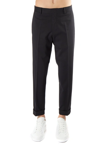 Shop Low Brand Black Tailored Trousers In Wool Blend