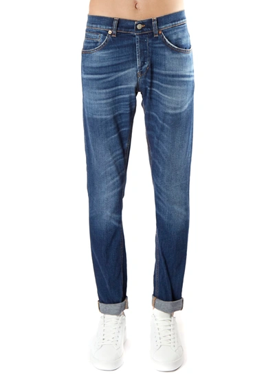 Shop Dondup George Cotton Denim Jeans In Blu