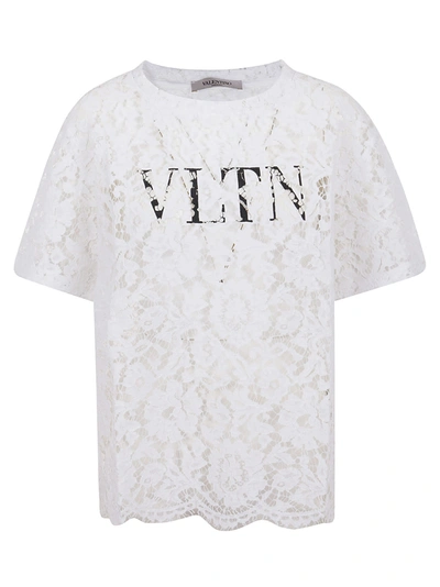 Shop Valentino T-shirt In Bianco Nero