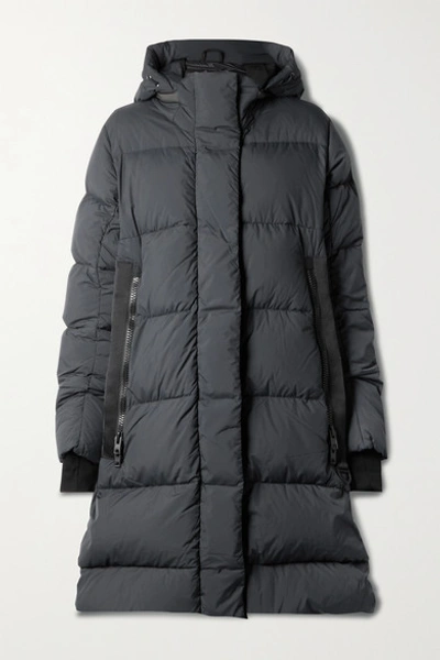Shop Canada Goose Byward Hooded Grosgrain-trimmed Quilted Shell Down Parka In Black