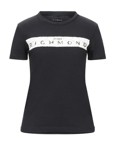 Shop John Richmond Woman T-shirt Black Size Xs Cotton