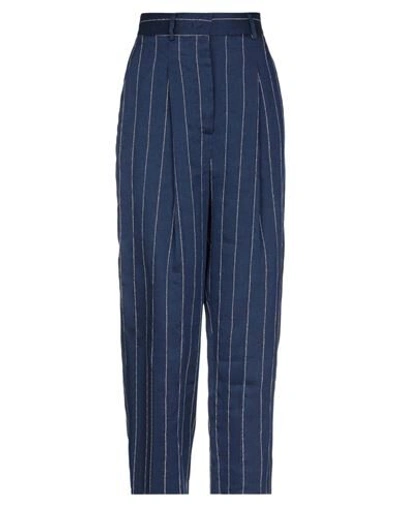 Shop Brian Dales Woman Pants Midnight Blue Size 4 Linen, Viscose