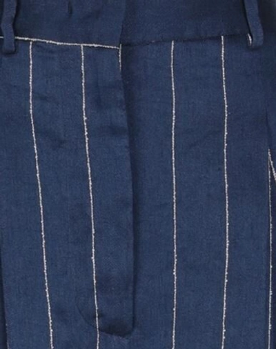 Shop Brian Dales Woman Pants Midnight Blue Size 4 Linen, Viscose