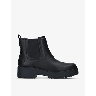 Shop Ugg Markstrum Waterproof Leather Chelsea Boots In Black