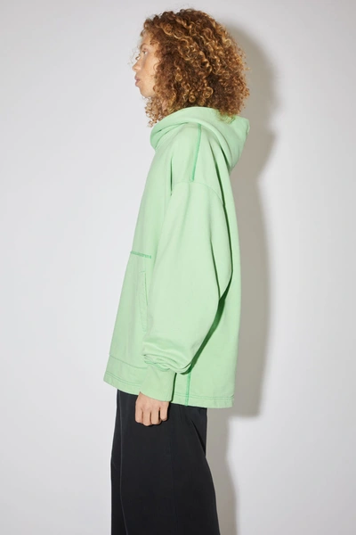 Shop Acne Studios Hooded Sweatshirt In Mint Green