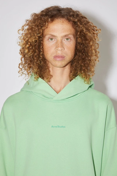 Shop Acne Studios Hooded Sweatshirt In Mint Green