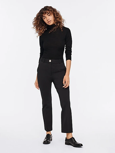 Shop Diane Von Furstenberg Taytum Ponte Straight Pants In Black
