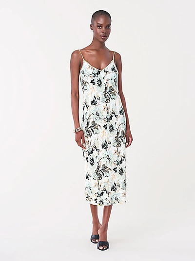 Shop Diane Von Furstenberg Annalyse Reversible Crepe Slip Dress In Astrantia/tulip Shell