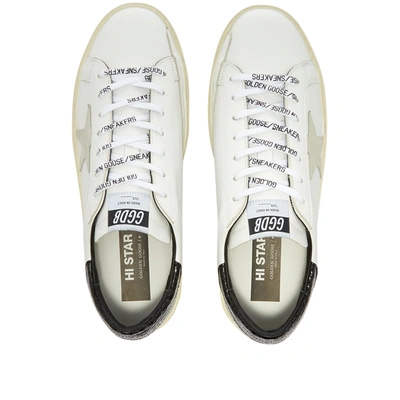 Shop Golden Goose Hi Star Leather Sneaker In White