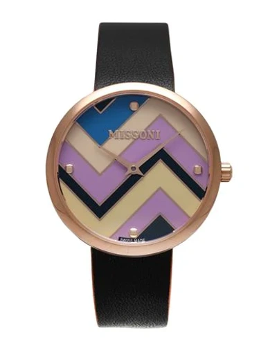 Shop Missoni Wrist Watch In Platinum