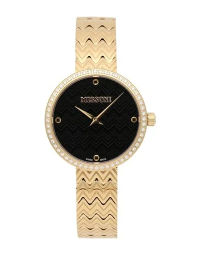 Shop Missoni Wrist Watch In Gold