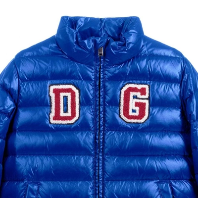 Shop Dolce & Gabbana Kids Logo Puffer Jacket