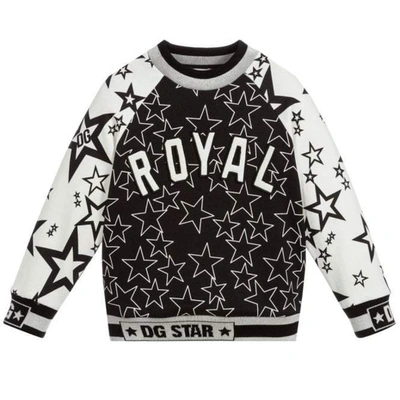 Shop Dolce & Gabbana Star Print Sweatshirt In Black