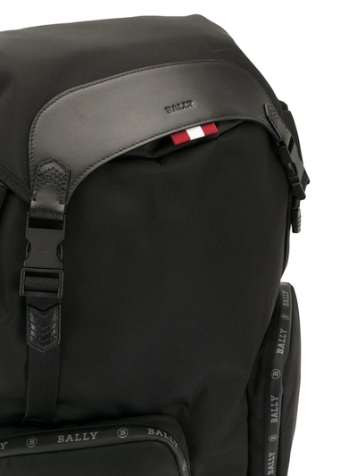 Shop Bally Rhudi Multipocket Backpack In Black