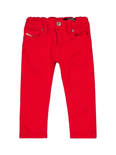 Shop Diesel Kids Jeans In Red