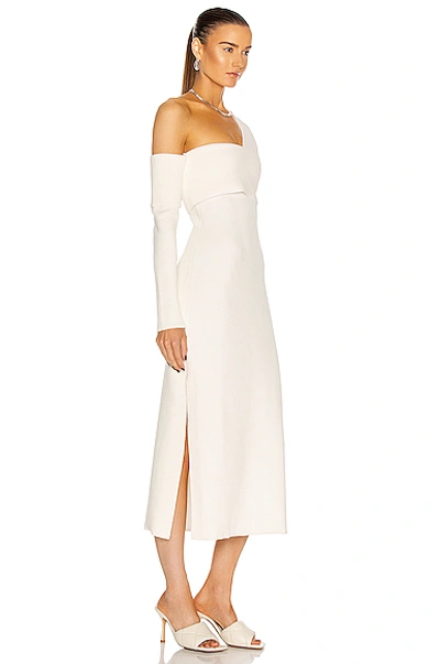 Shop Proenza Schouler Bandagey Knit Cut Out Maxi Dress In Off White