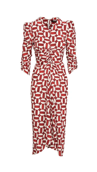 Shop Isabel Marant Albi Dress In Red