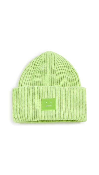 Shop Acne Studios Pansy N Face Hat In Neon Green