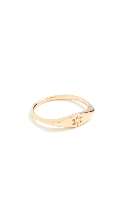 Shop Shashi Coco Signet Ring In Gold