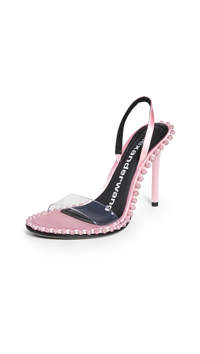Shop Alexander Wang Nova Crystal Sandals In Prism Pink