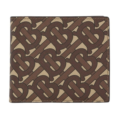 Shop Burberry Tb Monogram Wallet In Bridle Brown Ns