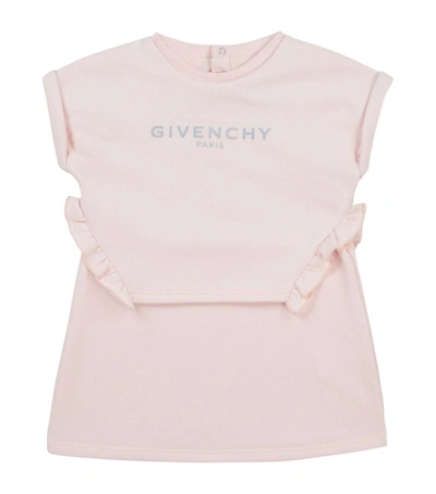 Shop Givenchy Kids Logo Ruffled Dress (6-36 Months)