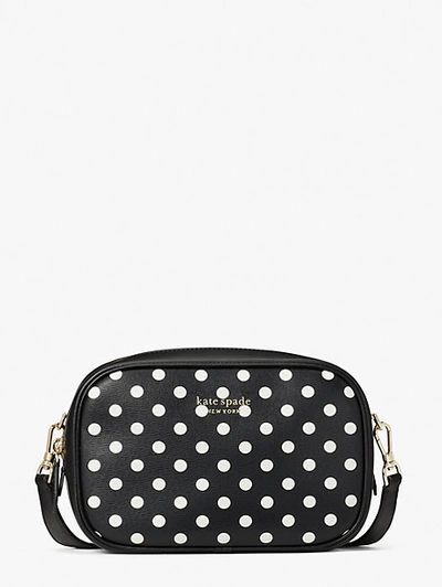 Shop Kate Spade Infinite Domino Dot Medium Camera Bag In Black Multi