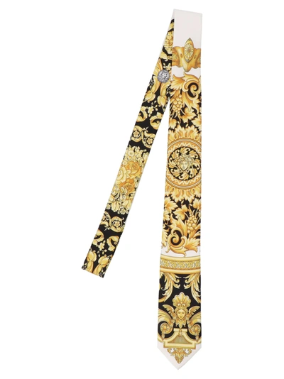 Shop Versace Barocco Tie In Multicolor