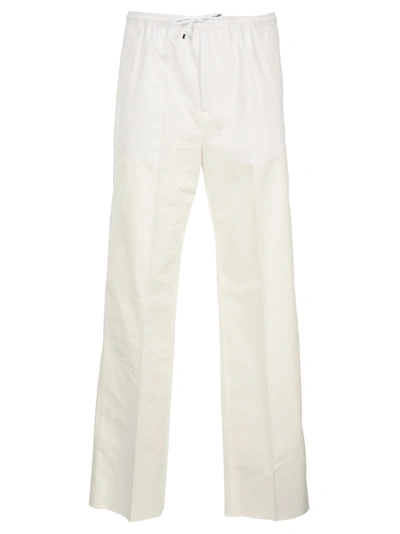 Shop Valentino Loose Fit Drawstring Pants In White
