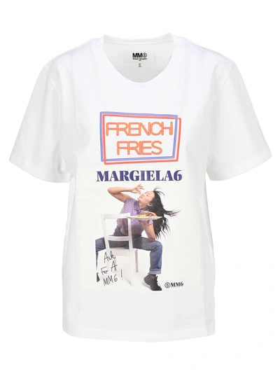 Shop Mm6 Maison Margiela Mm6 Printed T-shirt In White